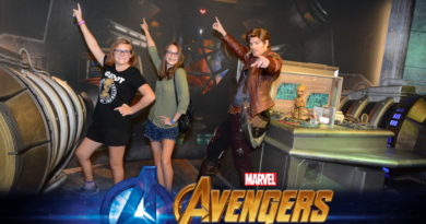 Two girls standing with Star Lord Guardians of the Galaxy